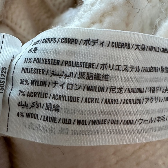 Abercrombie & Fitch Women’s S Cable Knit Button Cardigan Ivory Heavyweight Cozy - Picture 6 of 8